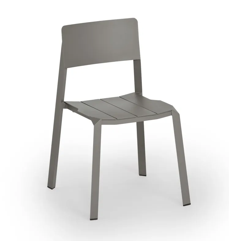 Gartenstuhl Weish�upl FLOW Dining-Stuhl Aluminiumstuhl taupe 2 St�ck